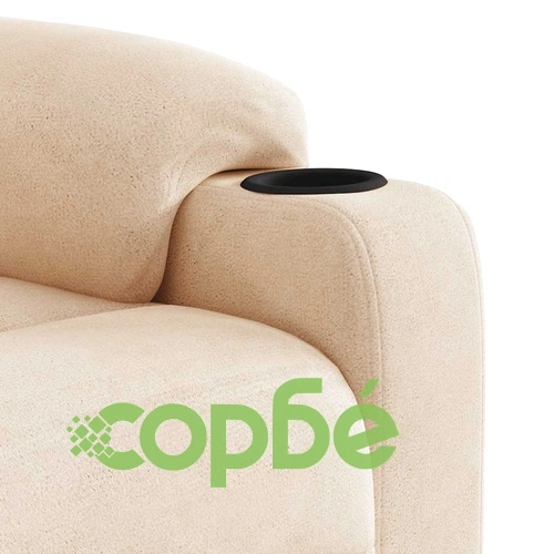 Реклайнер стол с микрофибърен текстил, бежов, 72x90x99 см ➤ топ цена ➤ sorbe.bg