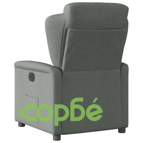 Реклайнер Тъмносив Текстилен Фотьойл с Функция за Накланяне ➤ топ цена ➤ sorbe.bg