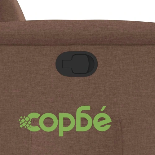 Наклоняем стол от текстил, кафяв, с регулируема облегалка и подлакътници ➤ топ цена ➤ sorbe.bg