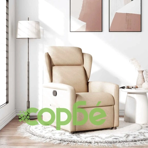 Наклоняем релакс стол от текстил, кремав цвят, 78x95x100 см ➤ топ цена ➤ sorbe.bg