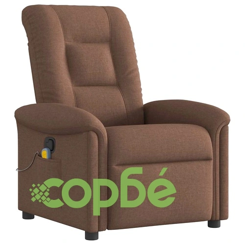 Масажен наклоняем стол от текстил, кафяв, 77 x 91,5 x 96 см ➤ топ цена ➤ sorbe.bg