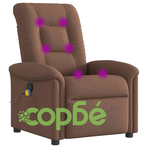 Масажен наклоняем стол от текстил, кафяв, 77 x 91,5 x 96 см ➤ топ цена ➤ sorbe.bg