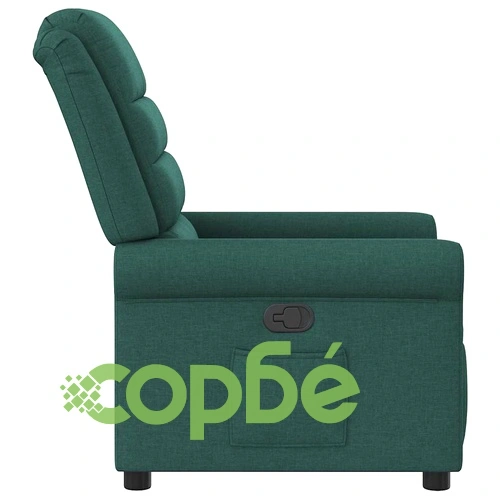 Наклоняем стол от текстил в тъмнозелен цвят с подлакътници и джоб ➤ топ цена ➤ sorbe.bg