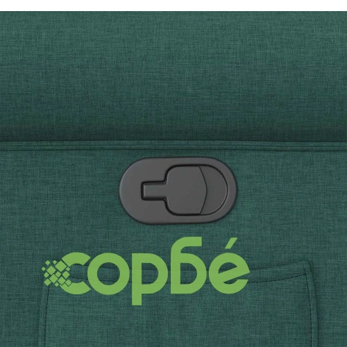 Наклоняем стол от текстил в тъмнозелен цвят с подлакътници и джоб ➤ топ цена ➤ sorbe.bg