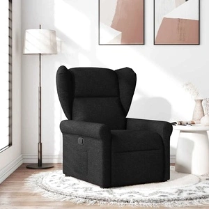 Наклоняем релакс стол с текстилна тапицерия, черен, 72,5 x 87 x 100,5 см