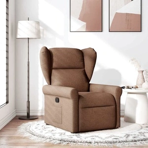 Наклоняем стол от кафява текстилна тапицерия с функция за релакс