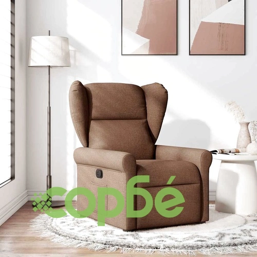 Наклоняем стол от кафява текстилна тапицерия с функция за релакс ➤ топ цена ➤ sorbe.bg