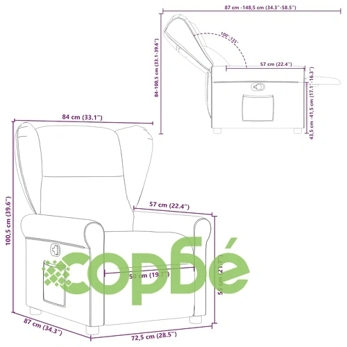 Наклоняем стол от кафява текстилна тапицерия с функция за релакс ➤ топ цена ➤ sorbe.bg