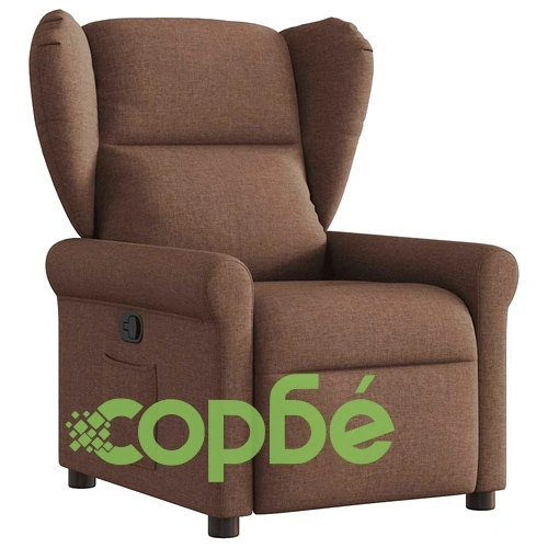 Наклоняем стол от кафява текстилна тапицерия с функция за релакс ➤ топ цена ➤ sorbe.bg