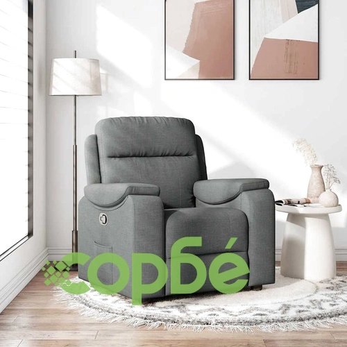 Реклайнер Фотьойл от Текстил, Тъмносив, 96x99x102 см ➤ топ цена ➤ sorbe.bg