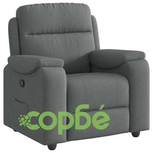 Реклайнер Фотьойл от Текстил, Тъмносив, 96x99x102 см ➤ топ цена ➤ sorbe.bg