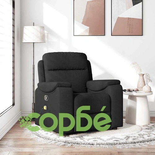 Масажен наклоняем стол с вибрационна функция, черен, текстил, 96x99x102 см ➤ топ цена ➤ sorbe.bg