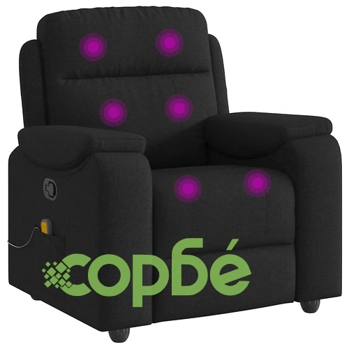 Масажен наклоняем стол с вибрационна функция, черен, текстил, 96x99x102 см ➤ топ цена ➤ sorbe.bg