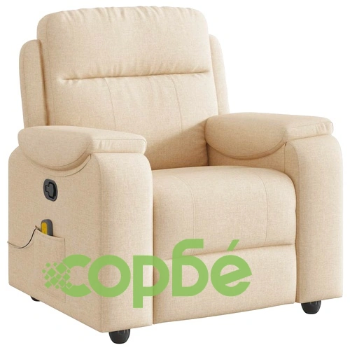 Масажен наклоняем стол с вибрационна функция, кремав, текстил, 96 x 99 x 102 см ➤ топ цена ➤ sorbe.bg