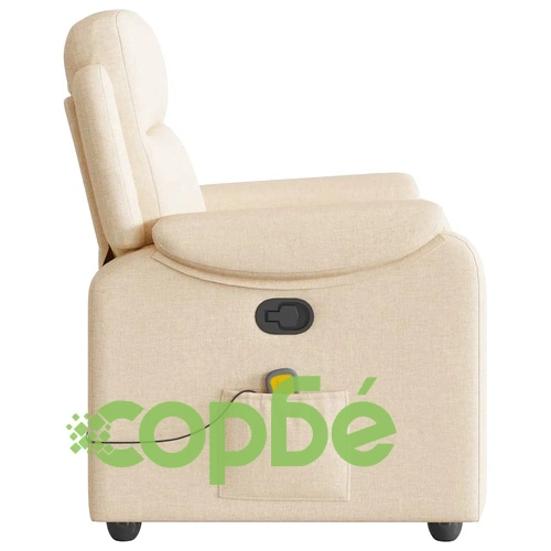 Масажен наклоняем стол с вибрационна функция, кремав, текстил, 96 x 99 x 102 см ➤ топ цена ➤ sorbe.bg