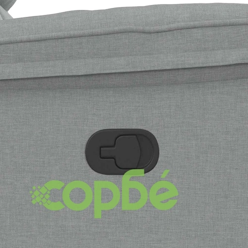 Реклайнер стол от текстил, светлосив, 96 x 99 x 102 см ➤ топ цена ➤ sorbe.bg