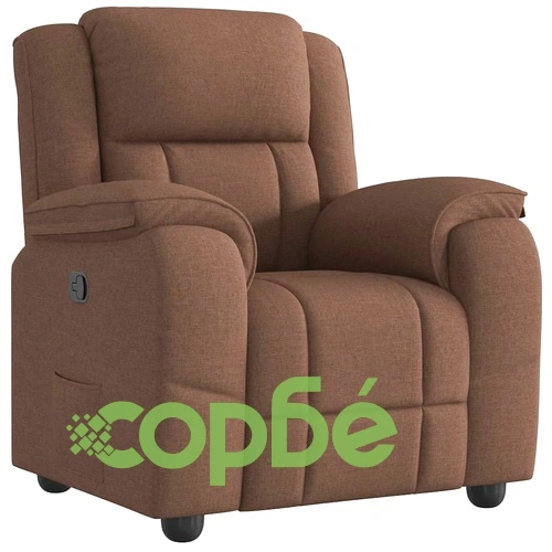 Наклоняем текстилен стол с дървено-метална рамка, кафяв, 96 x 99 x 102 см ➤ топ цена ➤ sorbe.bg