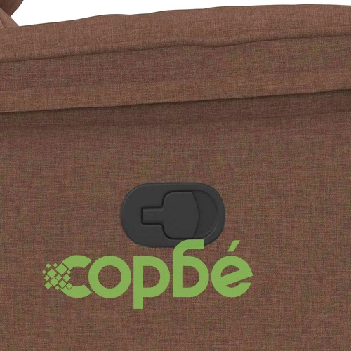 Наклоняем текстилен стол с дървено-метална рамка, кафяв, 96 x 99 x 102 см ➤ топ цена ➤ sorbe.bg