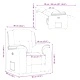 Наклоняем релакс стол от текстил, кремав, 96 x 99 x 102 см