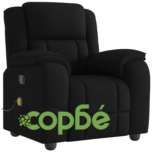 Масажен наклоняем стол с вибрационна функция, черен текстил, 96x99x102 см ➤ топ цена ➤ sorbe.bg