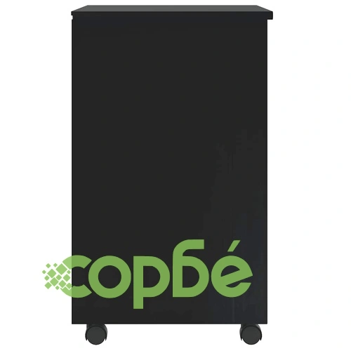 Подвижен шкаф с 6 чекмеджета MOSS - Черен от масивна борова дървесина ➤ топ цена ➤ sorbe.bg