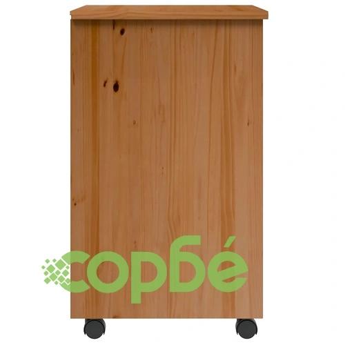 Шкаф с 6 чекмеджета на колелца MOSS, меденокафяв, от масивна борова дървесина, 53x39x65,5 см ➤ топ цена ➤ sorbe.bg