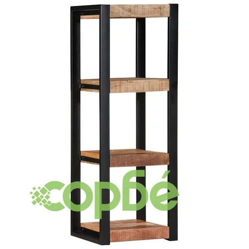 Стенен рафт от масивно манго дърво 35x35x100 cm - Рустик дизайн ➤ топ цена ➤ sorbe.bg