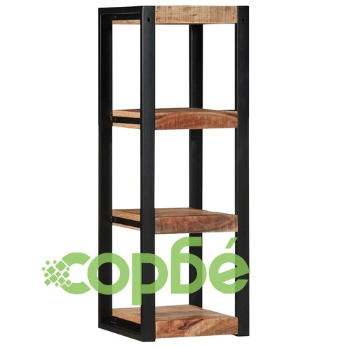 Стенен рафт от масивно манго дърво 35x35x100 cm - Рустик дизайн ➤ топ цена ➤ sorbe.bg