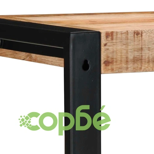 Стенен рафт от масивно манго дърво 35x35x100 cm - Рустик дизайн ➤ топ цена ➤ sorbe.bg