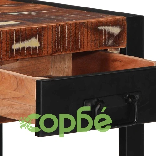 Странична маса Multicolour 40x40x50 см от масивна регенерирана дървесина ➤ топ цена ➤ sorbe.bg