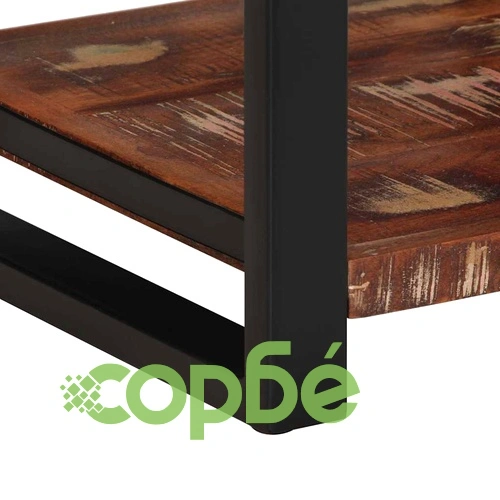 Странична маса Multicolour 40x40x50 см от масивна регенерирана дървесина ➤ топ цена ➤ sorbe.bg