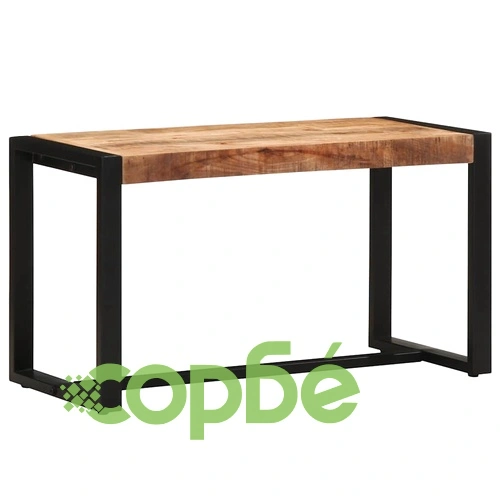 Пейка от масивно манго дърво с метални крака 80x35x45 cm ➤ топ цена ➤ sorbe.bg