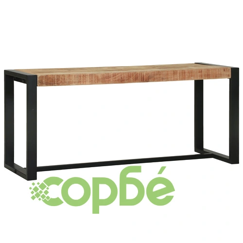 Пейка от масивно манго дърво, кафява, 100 x 35 x 45 см, за коридор ➤ топ цена ➤ sorbe.bg