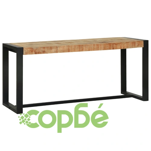 Пейка от масивно манго дърво, кафява, 100 x 35 x 45 см, за коридор ➤ топ цена ➤ sorbe.bg