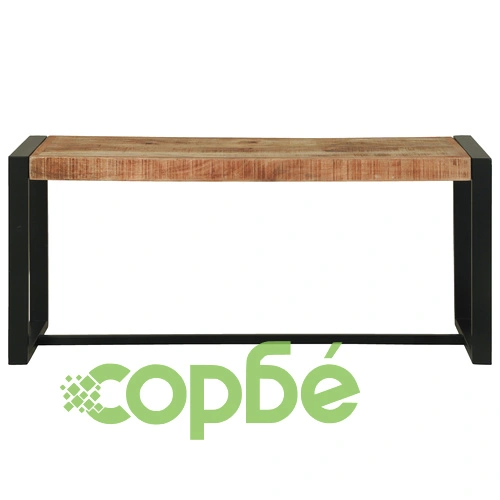Пейка от масивно манго дърво, кафява, 100 x 35 x 45 см, за коридор ➤ топ цена ➤ sorbe.bg