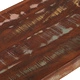 Пейка от масивна регенерирана дървесина, многоцветна, 100 x 35 x 45 см