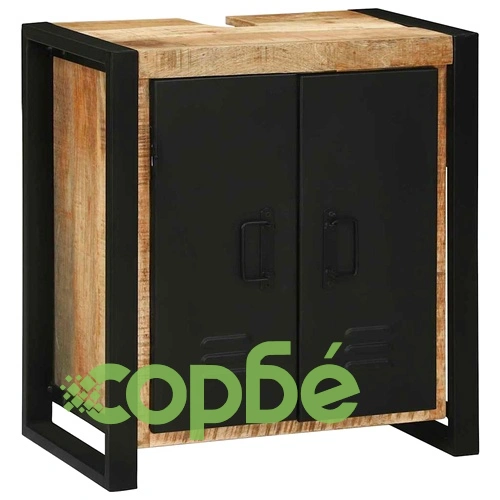 Шкаф за мивка от масивно манго дърво 55x35x60 см кафяв цвят ➤ топ цена ➤ sorbe.bg