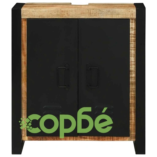 Шкаф за мивка от масивно манго дърво 55x35x60 см кафяв цвят ➤ топ цена ➤ sorbe.bg