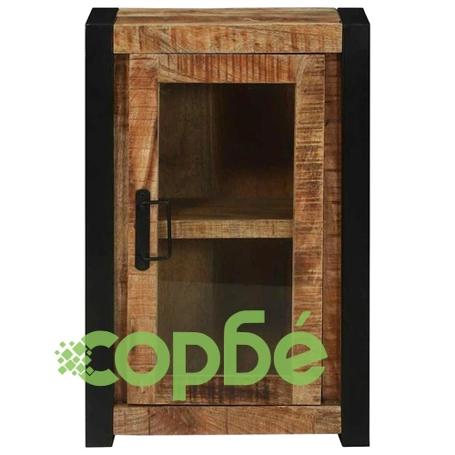 Стенен шкаф за баня от масивно дърво манго 40x30x60 см кафяв ➤ топ цена ➤ sorbe.bg