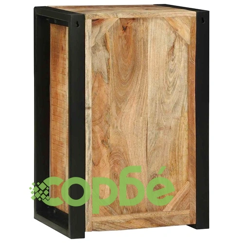 Стенен шкаф за баня от масивно дърво манго 40x30x60 см кафяв ➤ топ цена ➤ sorbe.bg