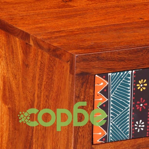 Нощно шкафче от масивна акация 40x35x45 cm с чекмедже ➤ топ цена ➤ sorbe.bg