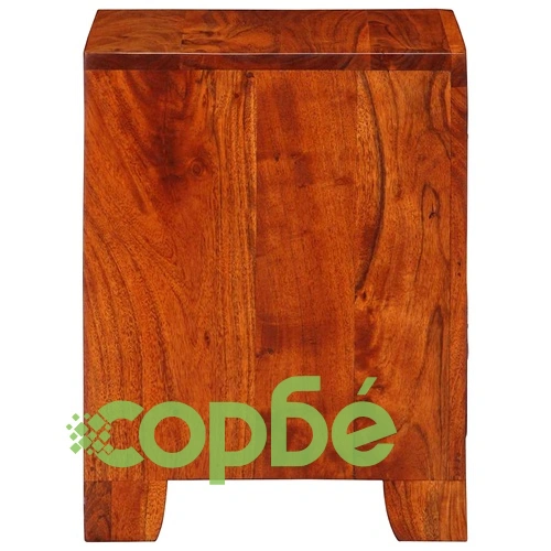 Нощно Шкафче от Масивна Акация 35x35x45 cm с Чекмедже и Рафт ➤ топ цена ➤ sorbe.bg