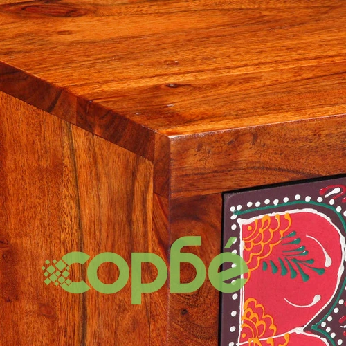 Нощно Шкафче от Масивна Акация 35x35x45 cm с Чекмедже и Рафт ➤ топ цена ➤ sorbe.bg