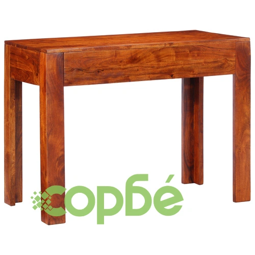 Бюро от масивна акациева дървесина с 2 чекмеджета 100x50x75 см ➤ топ цена ➤ sorbe.bg