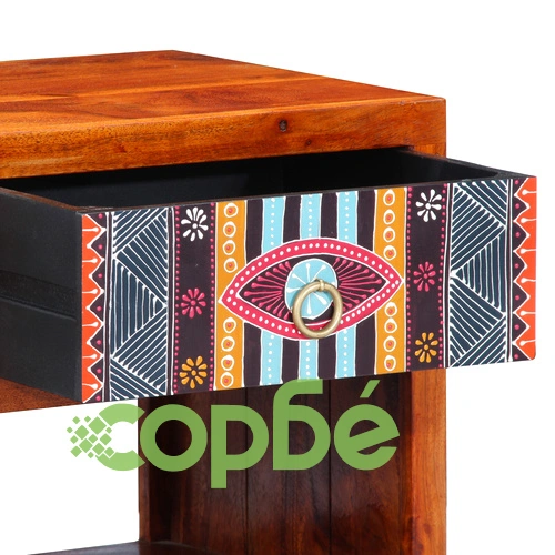 Страничен шкаф от масивна акациева дървесина 40x35x45 см ➤ топ цена ➤ sorbe.bg