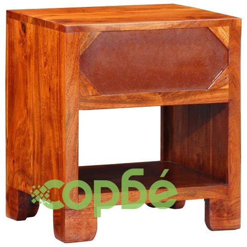 Страничен шкаф от масивна акациева дървесина 40x35x45 см ➤ топ цена ➤ sorbe.bg