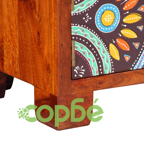 Пейка за обувки от масивна акация 90x35x40 см с 2 врати ➤ топ цена ➤ sorbe.bg