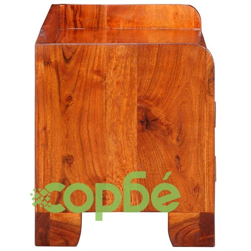 Пейка за обувки от масивна акация 90x35x40 см с 2 врати ➤ топ цена ➤ sorbe.bg