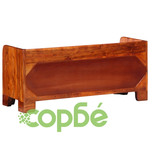 Пейка за обувки от масивна акация 90x35x40 см с 2 врати ➤ топ цена ➤ sorbe.bg