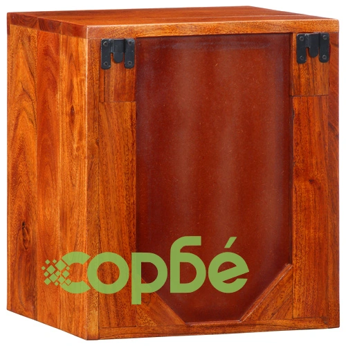 Нощни шкафчета от масивно дърво шишам с геометричен дизайн, комплект 2 бр. ➤ топ цена ➤ sorbe.bg